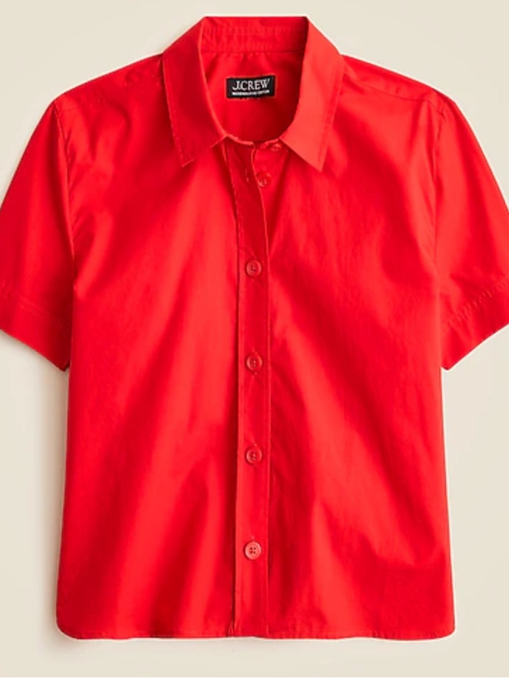 J. Crew Gamine shirt in cotton poplin Size 14 Red - Picture 2 of 16